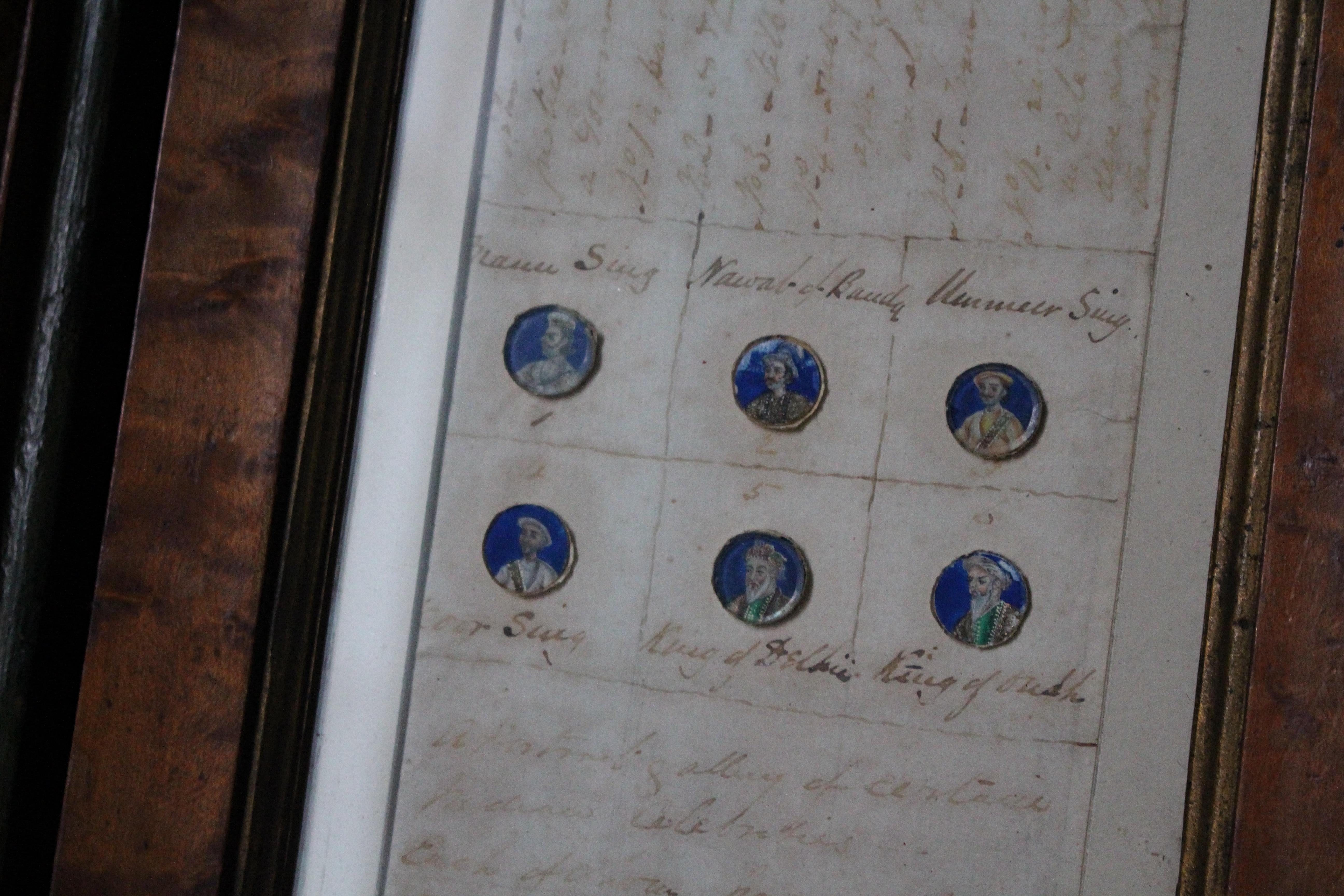 Miniature di bottoni del XIX secolo CIRCA 1860 Ritratti dell'ammutinamento indiano In condizioni buone in vendita a Lowestoft, GB
