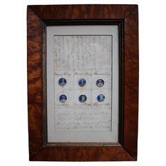 Antique 19th Century Circa 1860 Button Miniature Portraits Indian Mutiny