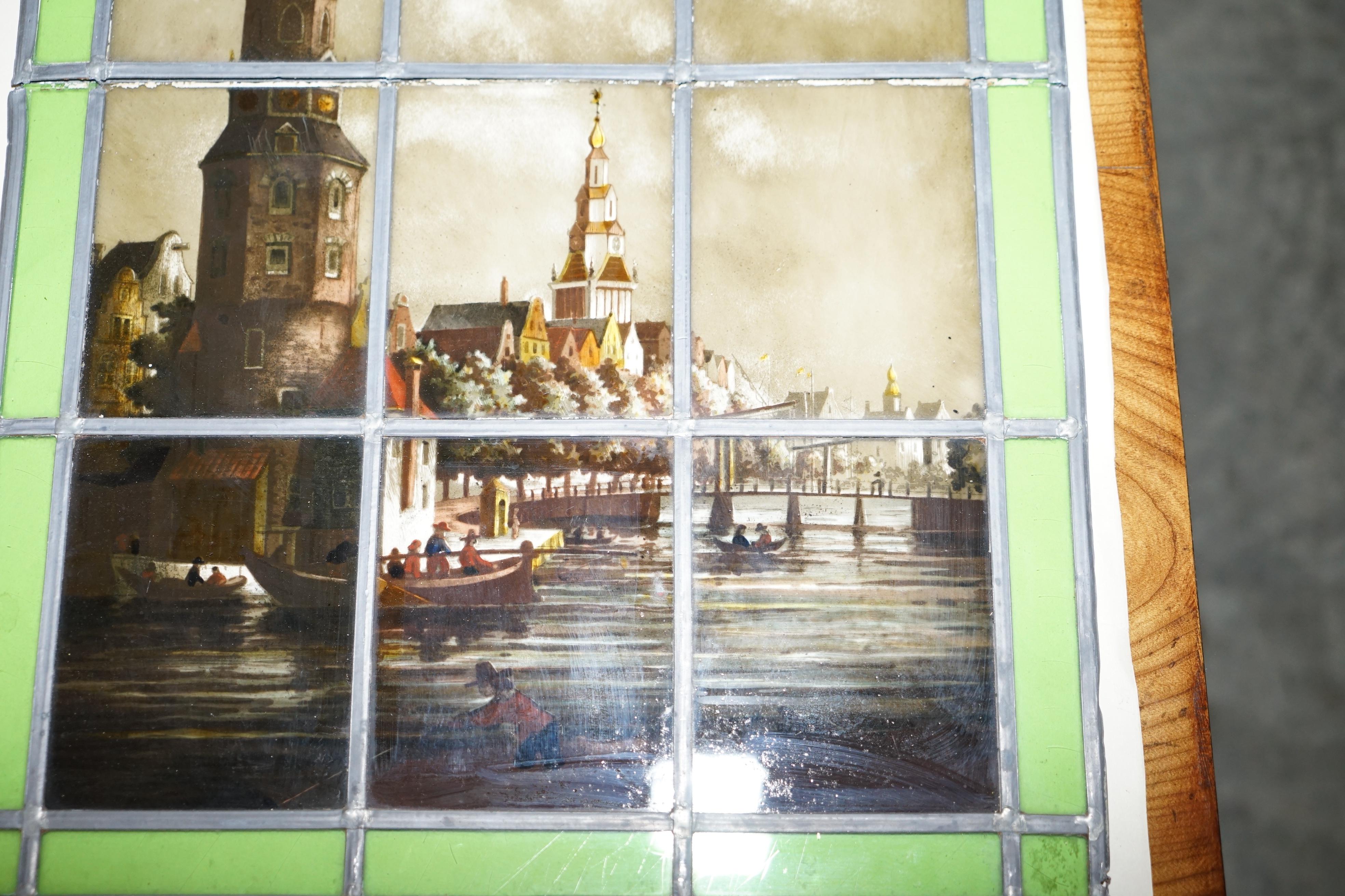 19. Jahrhundert um 1860 Französisch Stained Glass Lead Lined Window Hand Made im Angebot 2