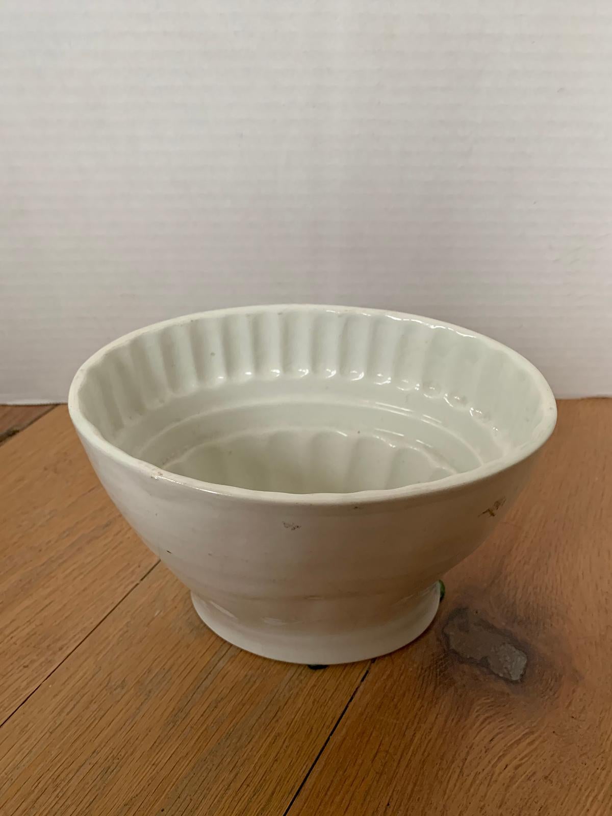 19th Century circa 1860 White Ironstone Pudding / Jelly Mold, Unmarked For Sale 3