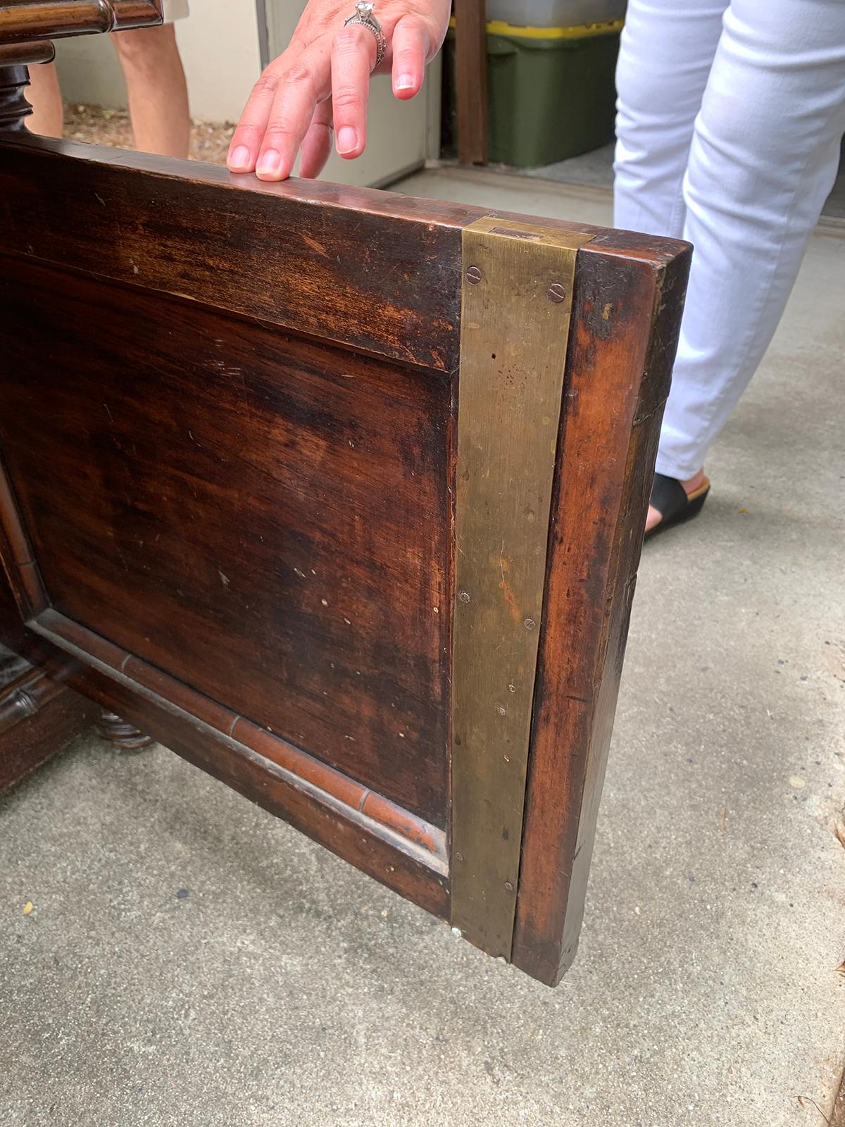 19th Century circa 1880 French Faux Bois Bamboo Marble Top Cabinet For Sale 9