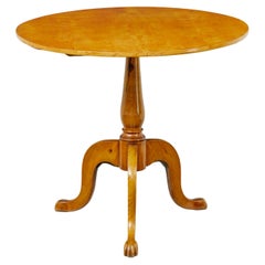 19th Century circular birch tilting occasional table
