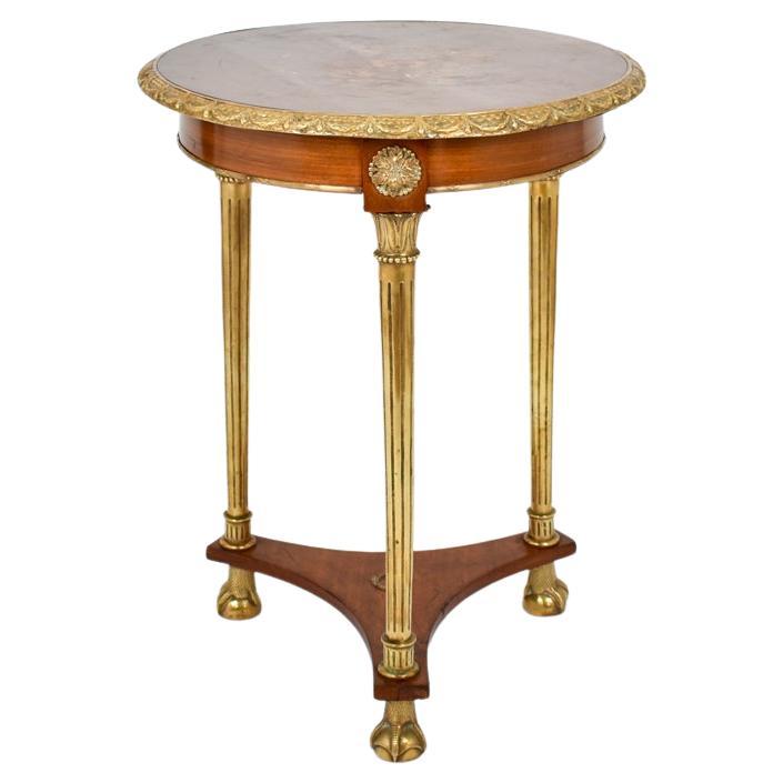 19th Century Circular Gilded Table For Sale