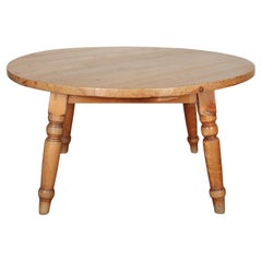 19th Century Circular Pine Dining Table