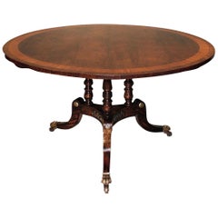19th Century Circular Regency Rosewood Breakfast Table