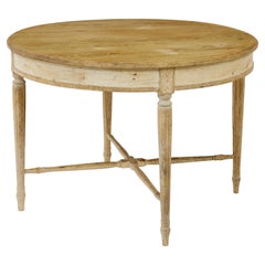 19th century circular Scandinavian pine dining table 19th century circular Scandinavian pine dining table