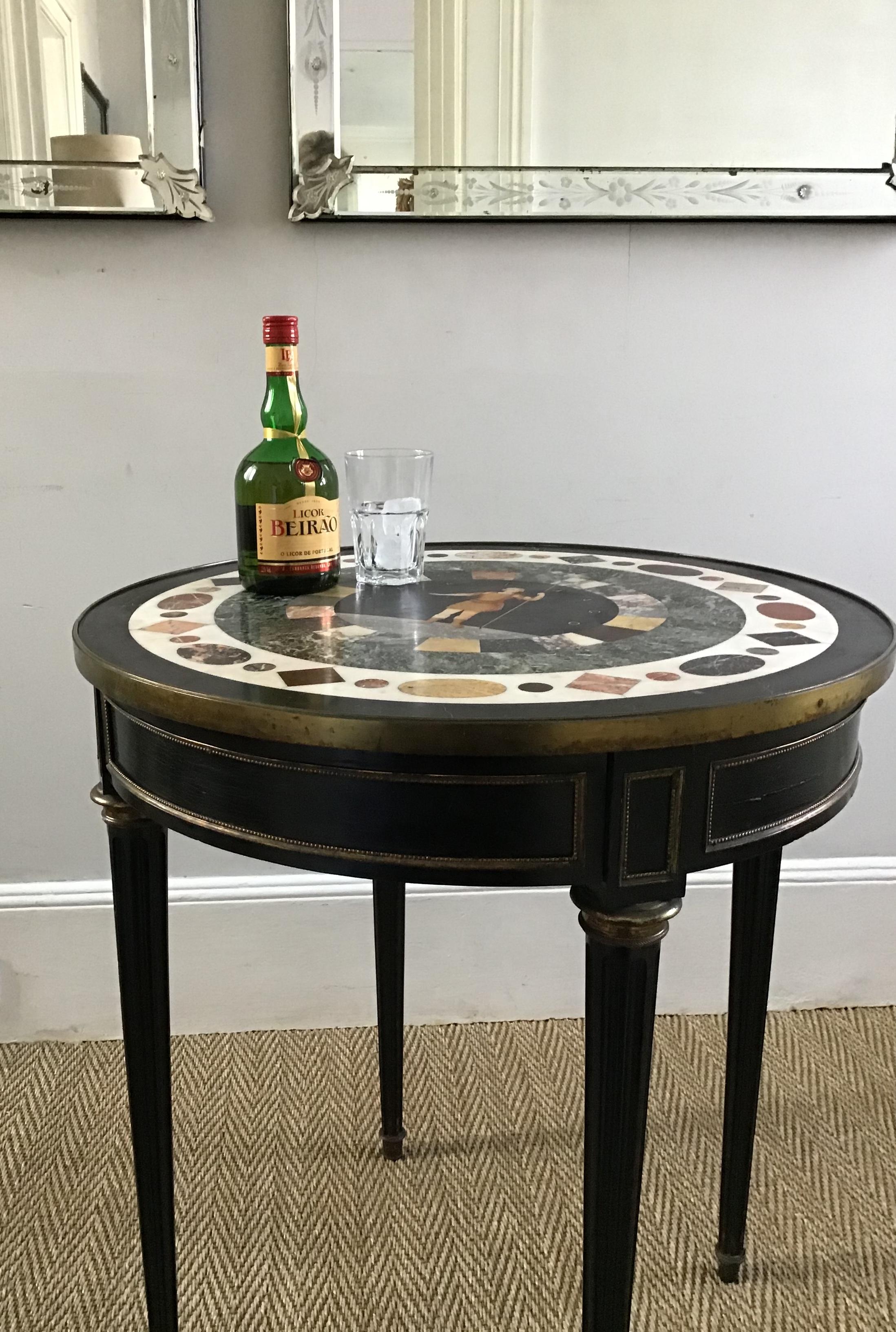 19th Century Circular Specimen and Gilt Metal Mounted Lamp or Centre Table For Sale 2