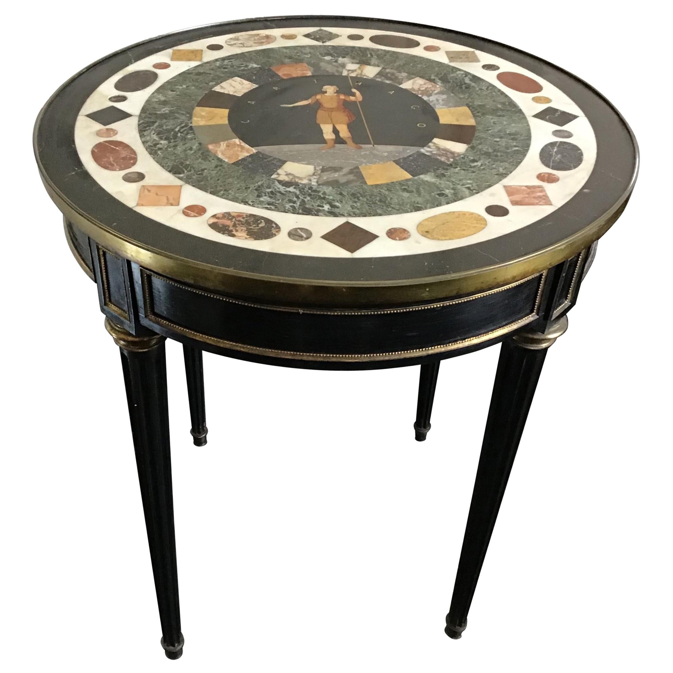 19th Century Circular Specimen and Gilt Metal Mounted Lamp or Centre Table For Sale
