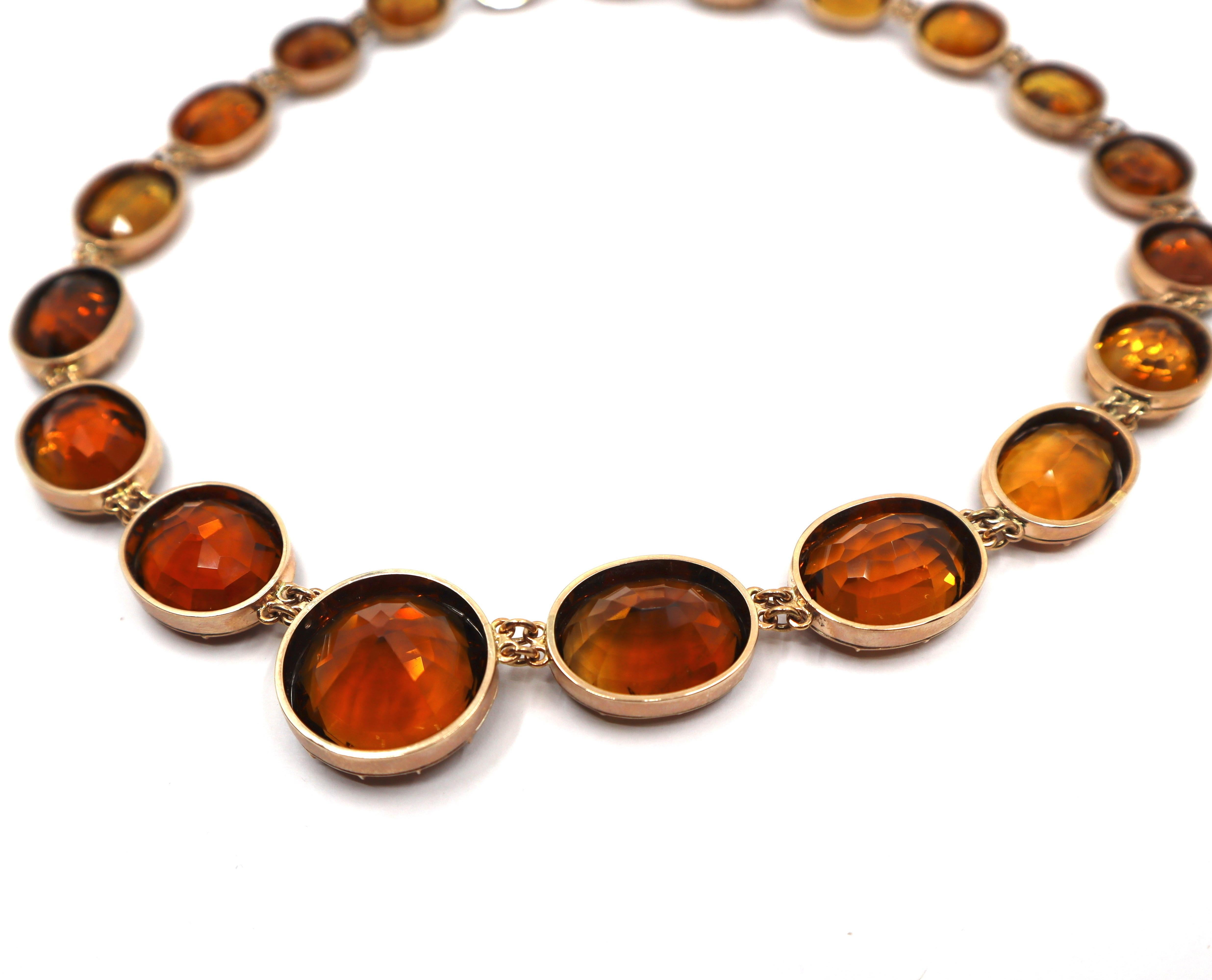 19th Century Citrines 'Approx. 300 Carats', Gold and Silver Necklace ...