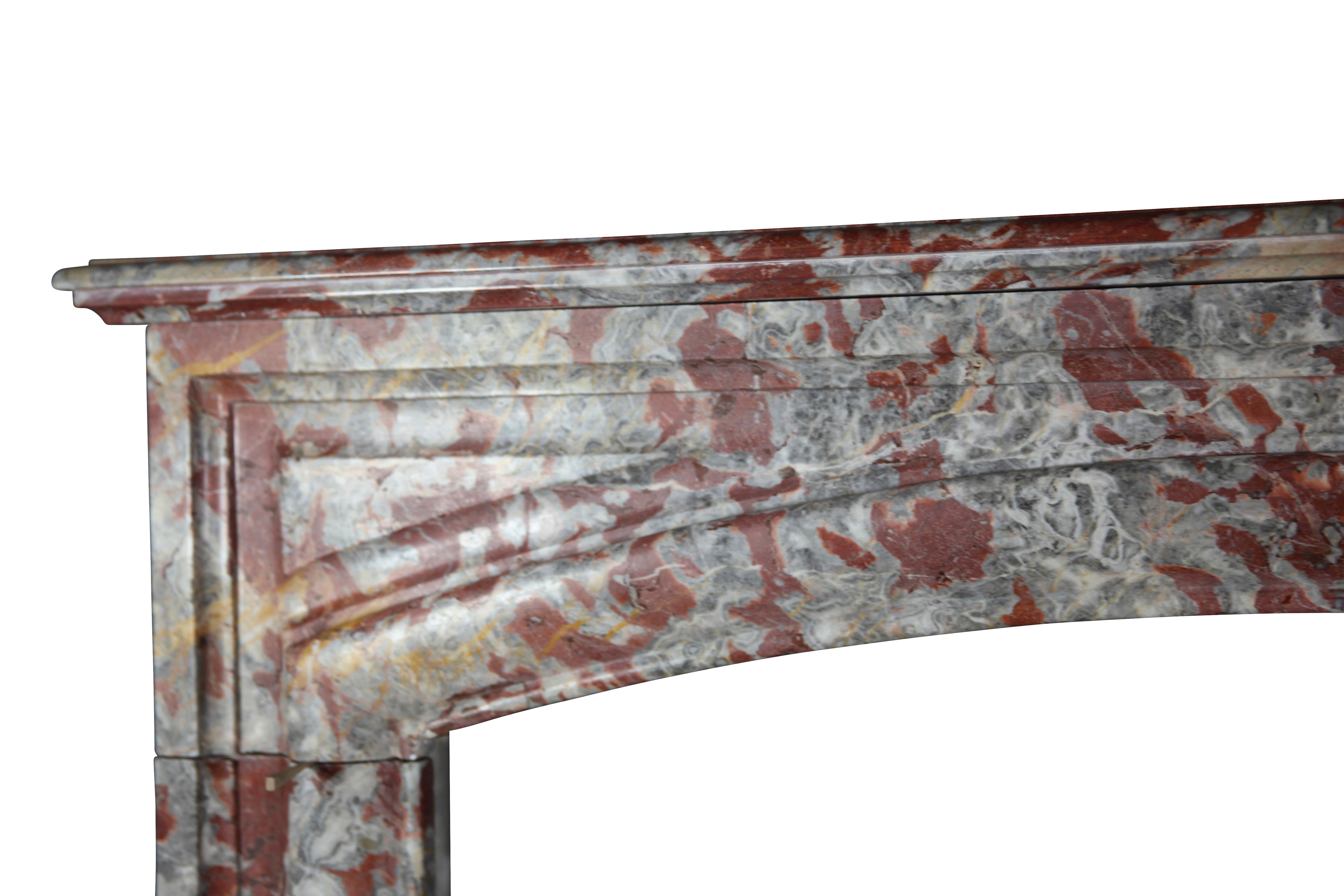 red marble fireplace surround