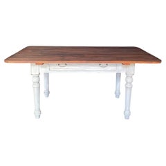 19th Century Classic Rustic Country Style Farmhouse Dining Table or Large Desk
