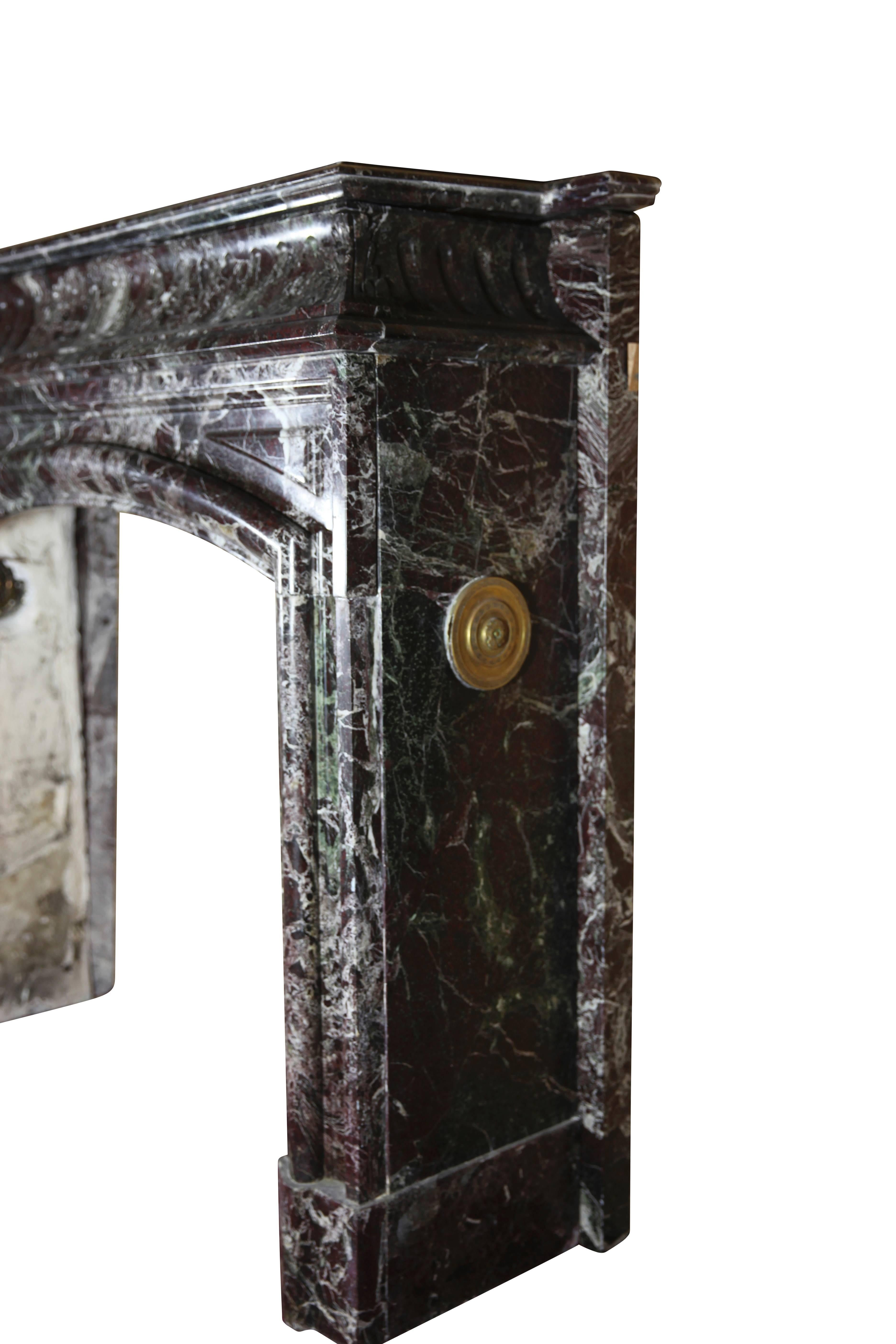 19th Century Classic Vintage Grand Marble Fireplace Surround For Sale 1