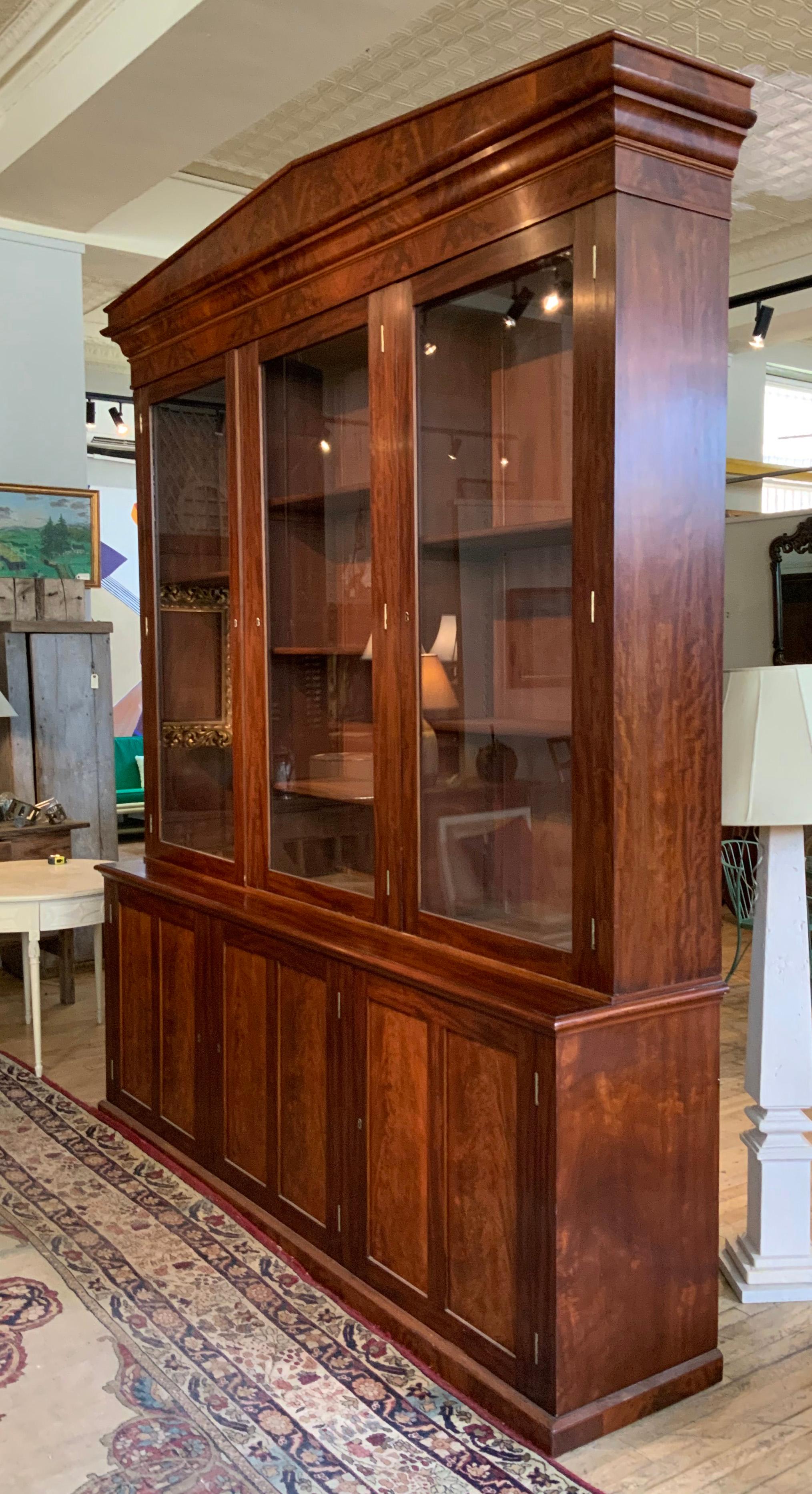 American 19th Century Classical Bookcase Cabinet from a Harvard Library