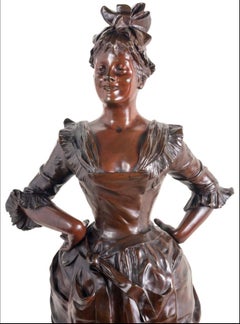 Dama classica in bronzo del XIX secolo, di A. der Straeten