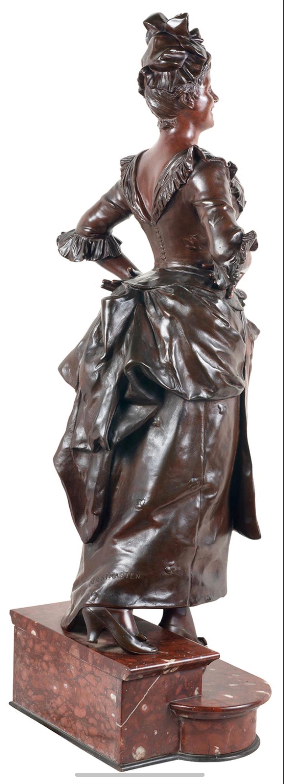 19th Century Classical Bronze Lady, by Van Der Straeten In Good Condition For Sale In Brighton, Sussex