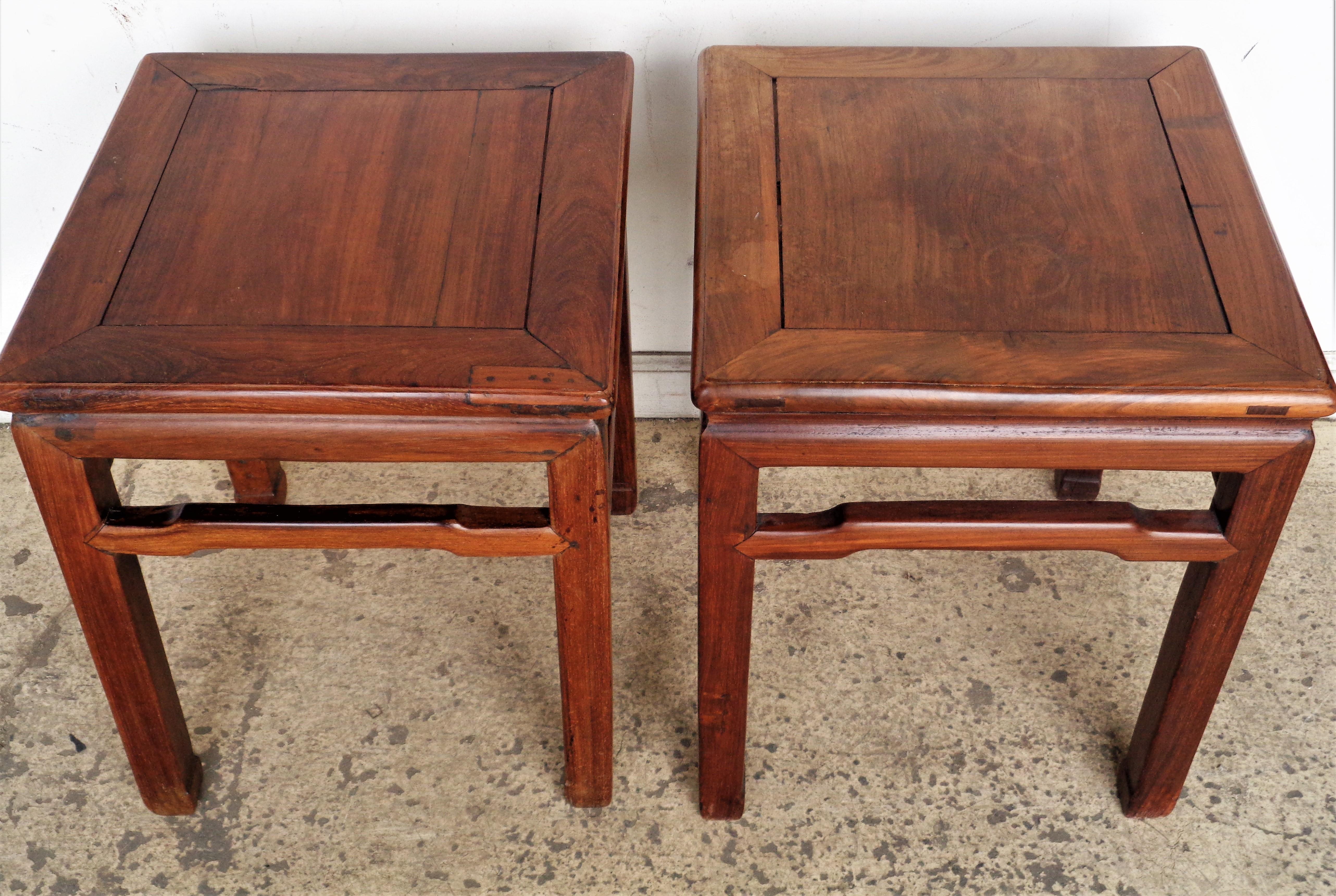 19th C. Chinese Hardwood Square Stools / Tables 5