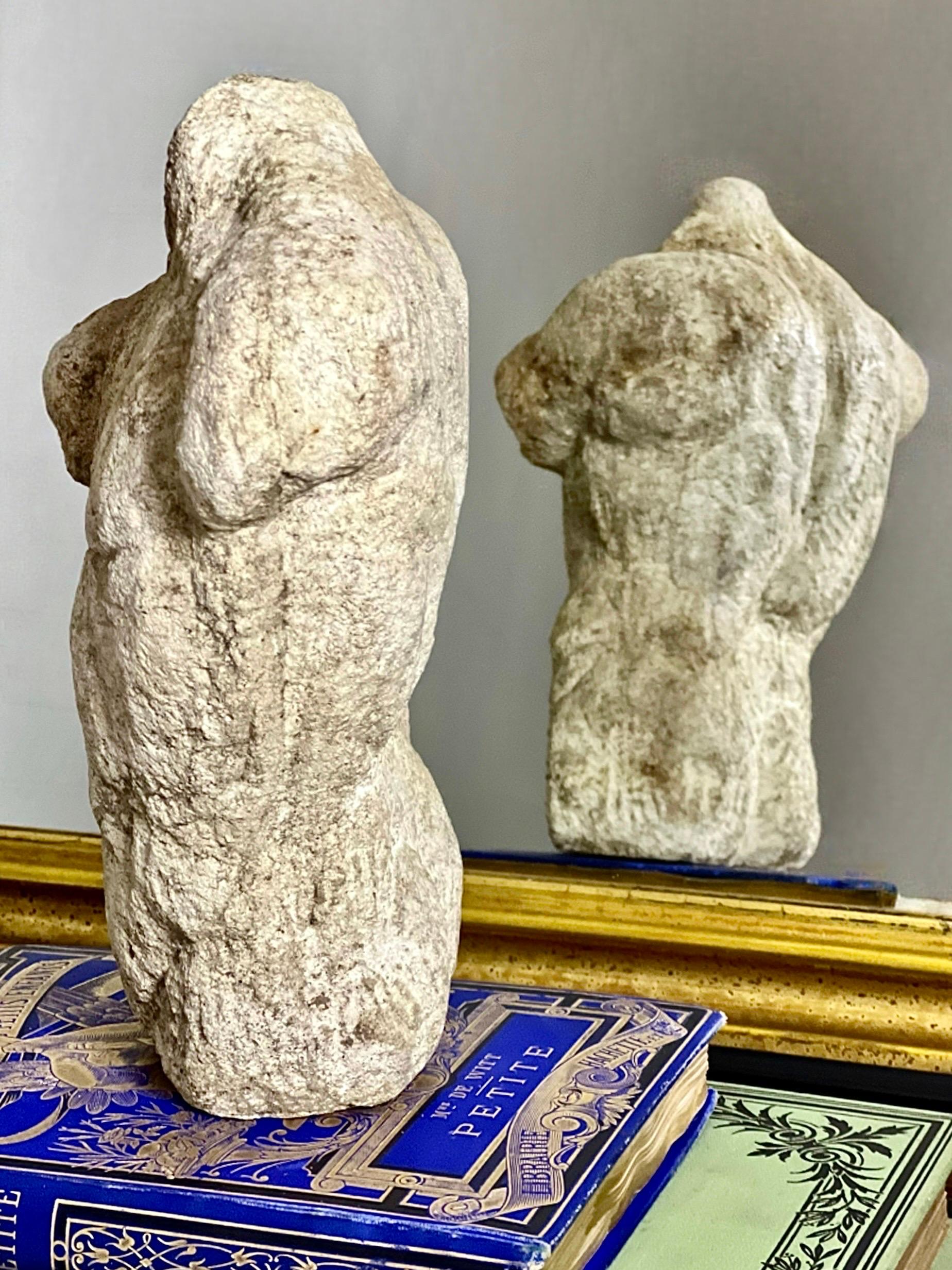 Buste torse nu masculin en béton classique du 19e siècle en vente 3