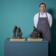 19th Century Classical Figures on Marble Bases