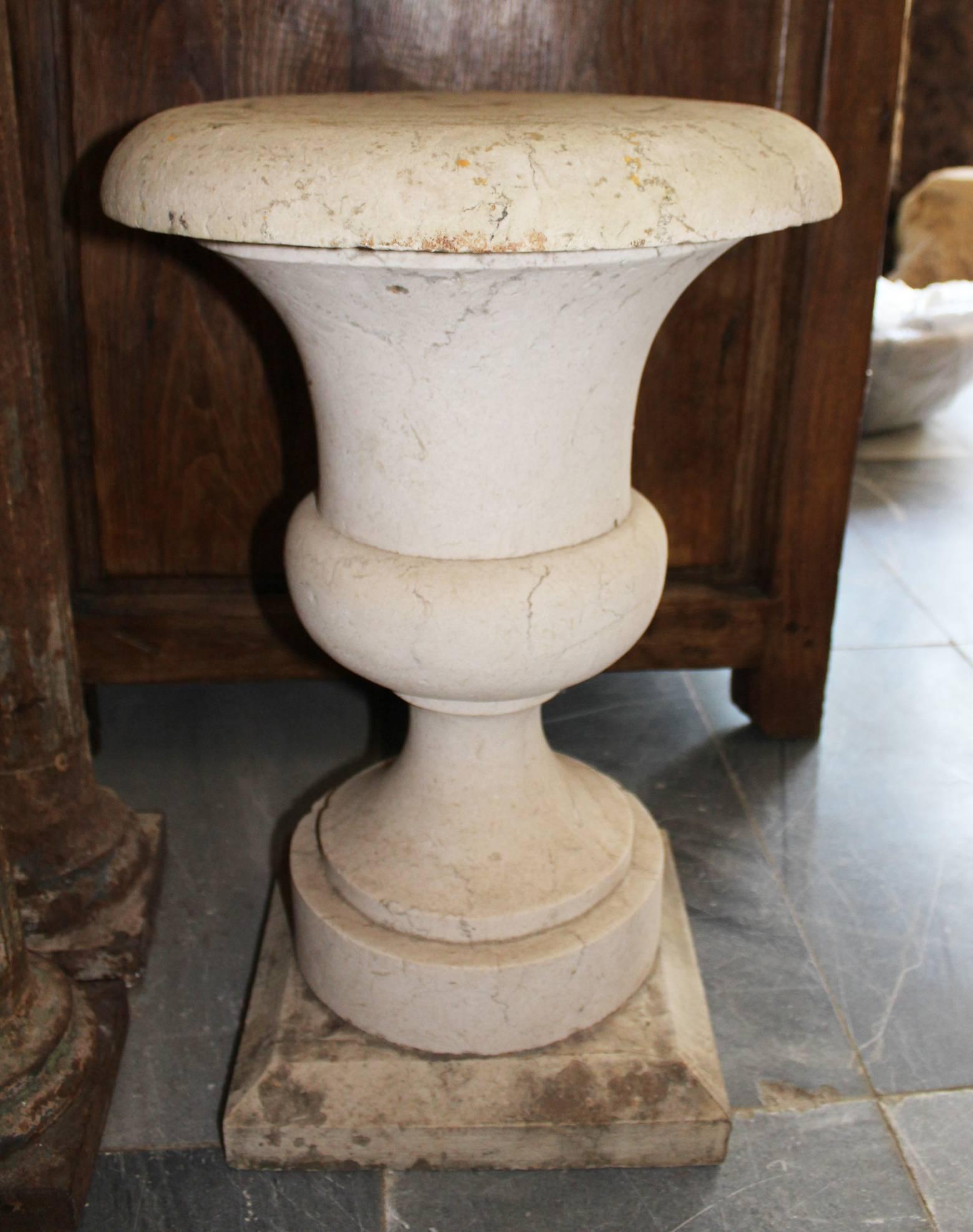 19th Century Classical Italian White Marble Planters For Sale 1