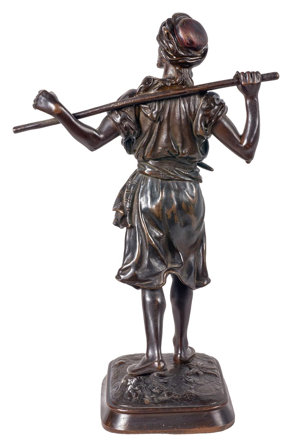 Statues d' Arabes orientalistes classiques en bronze du XIXe siècle en vente 3