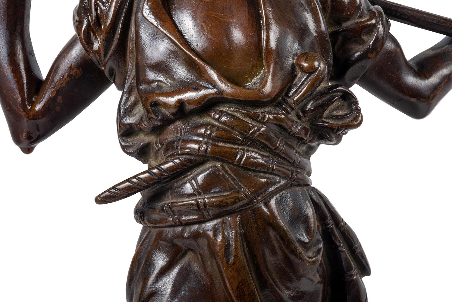 Patiné Statues d' Arabes orientalistes classiques en bronze du XIXe siècle en vente
