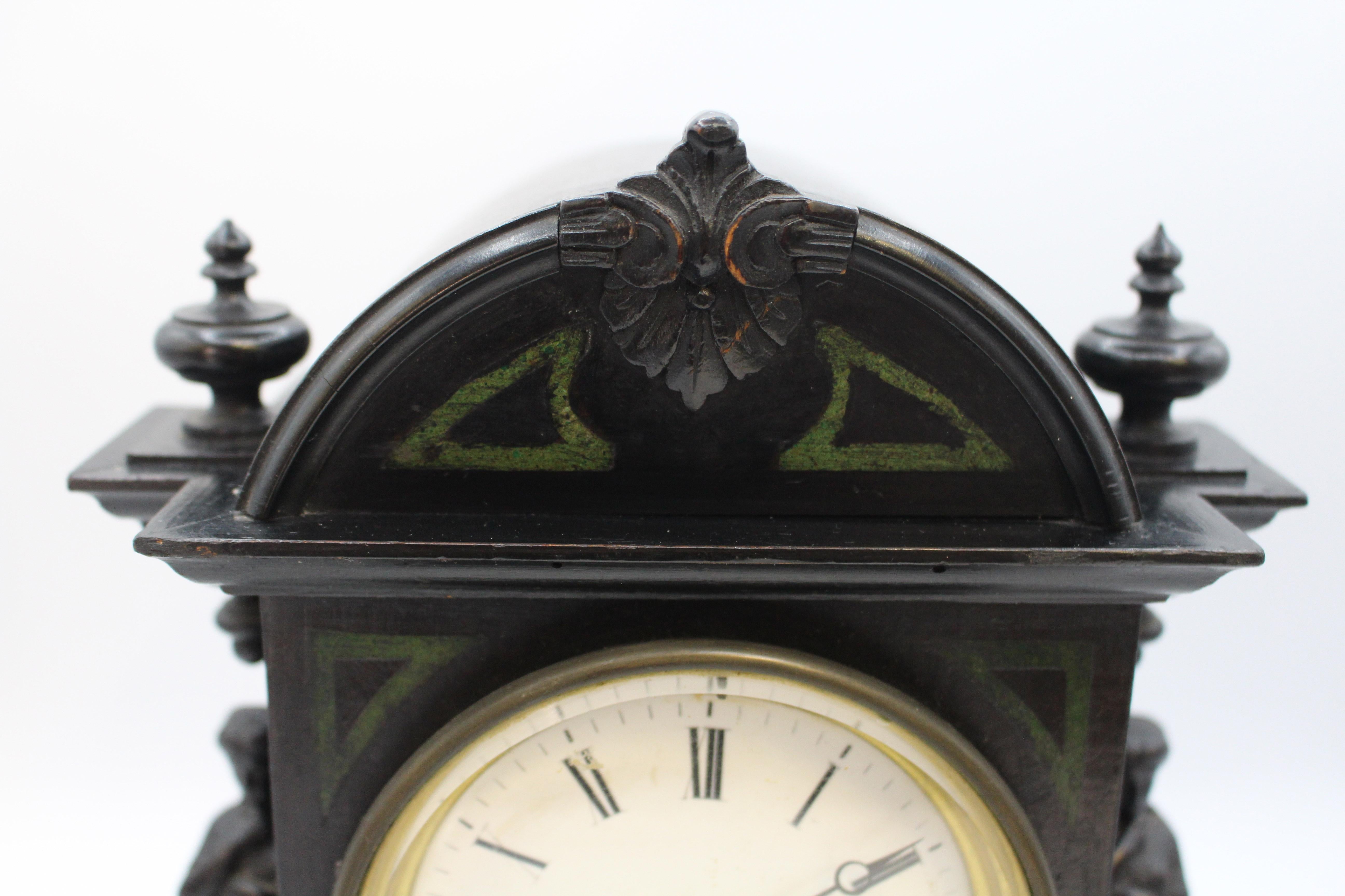 Wood 19th Century Classical Taste Table Clock For Sale