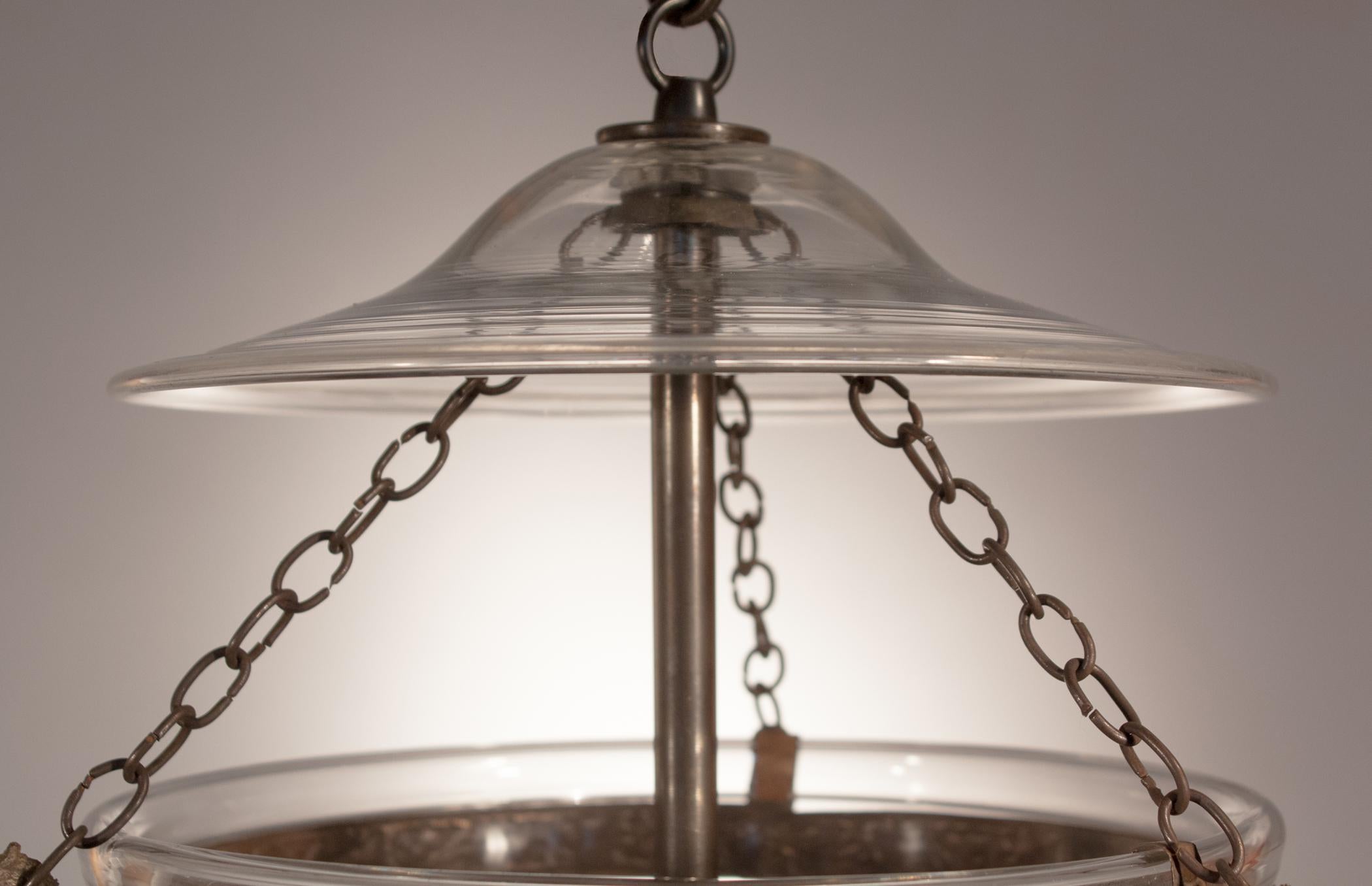 19th Century Clear Glass Bell Jar Lantern 1