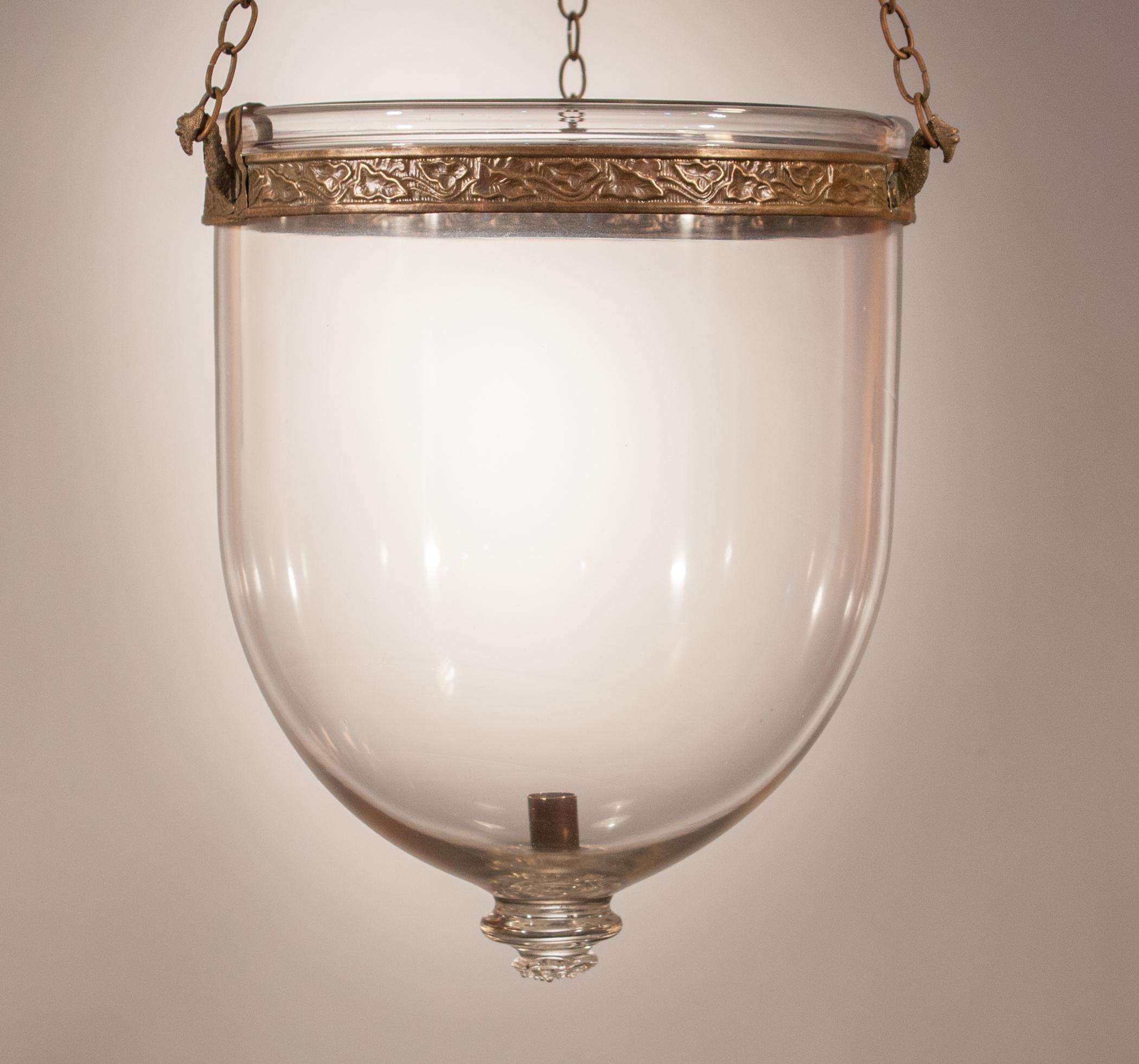 19th Century Clear Glass Bell Jar Lantern 3