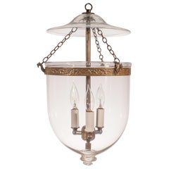 Antique 19th Century Clear Glass Bell Jar Lantern