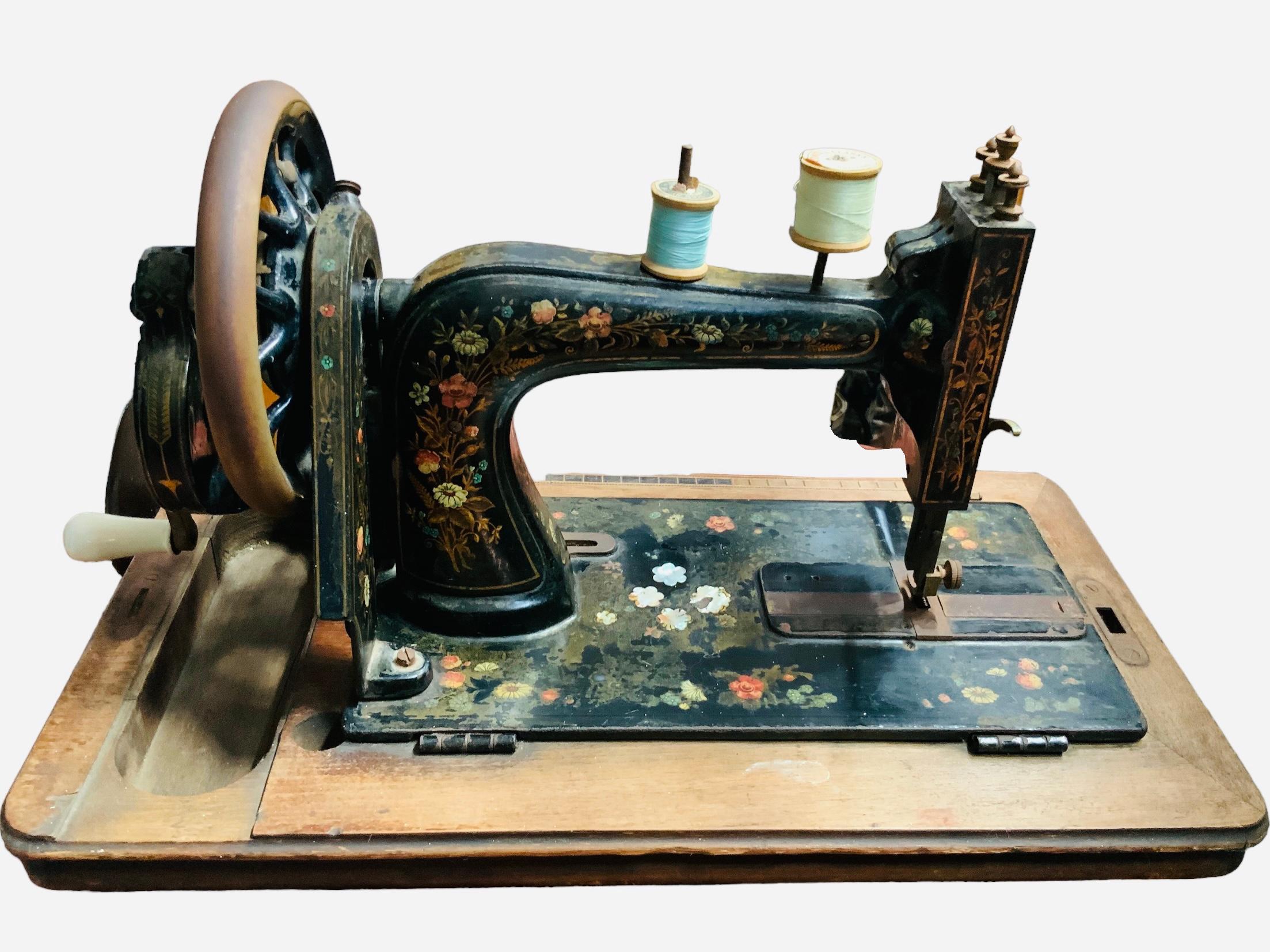 Cast 19th Century Clemens Muller Sewing Machine For Sale