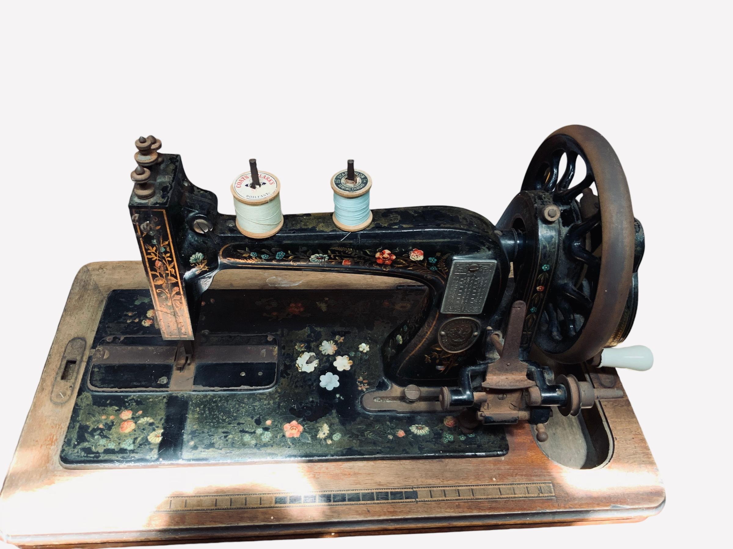 Fer Machine à coudre Clemens Muller du 19ème siècle en vente