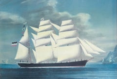 19. Jahrhundert Clipper Schiff Segeln Schiff Marine Kunst, Giclée Druck auf Board