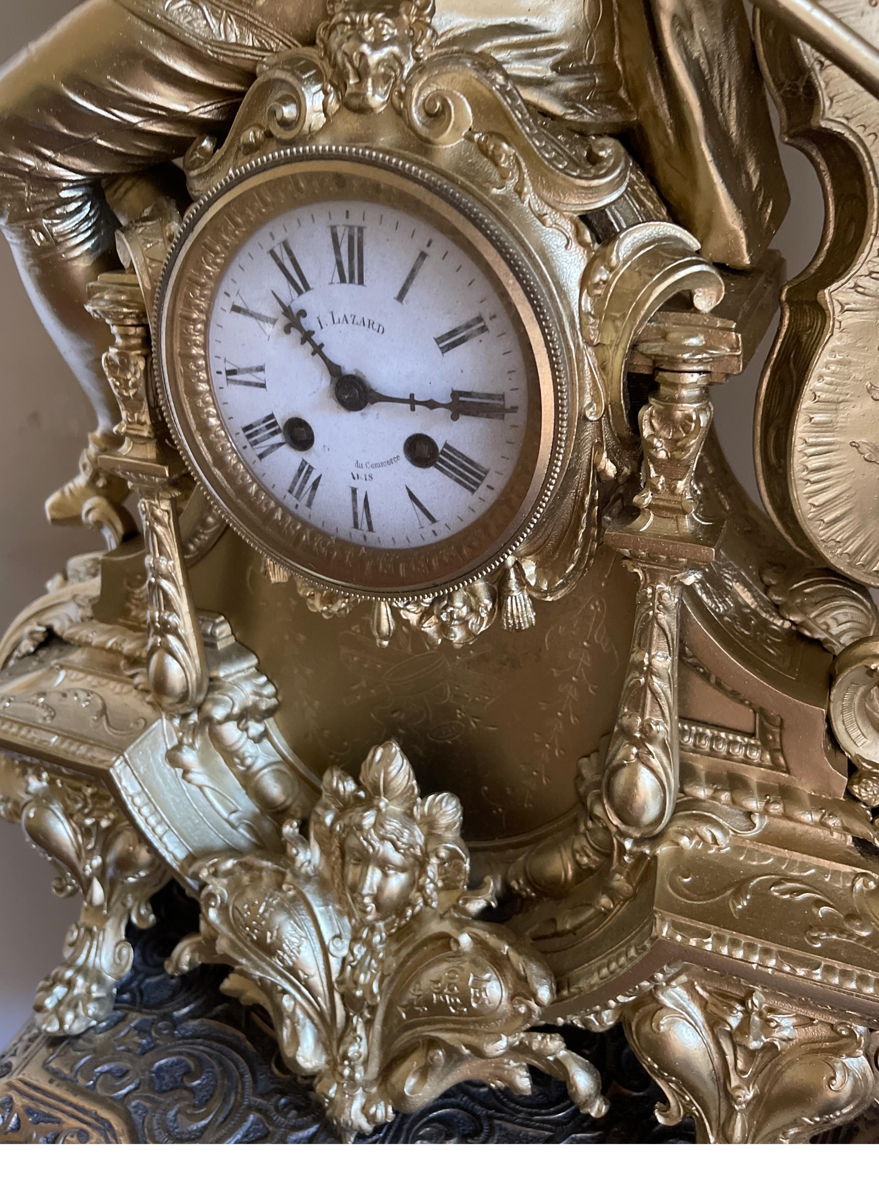 19th Century Clock In Good Condition For Sale In Van Nuys, CA