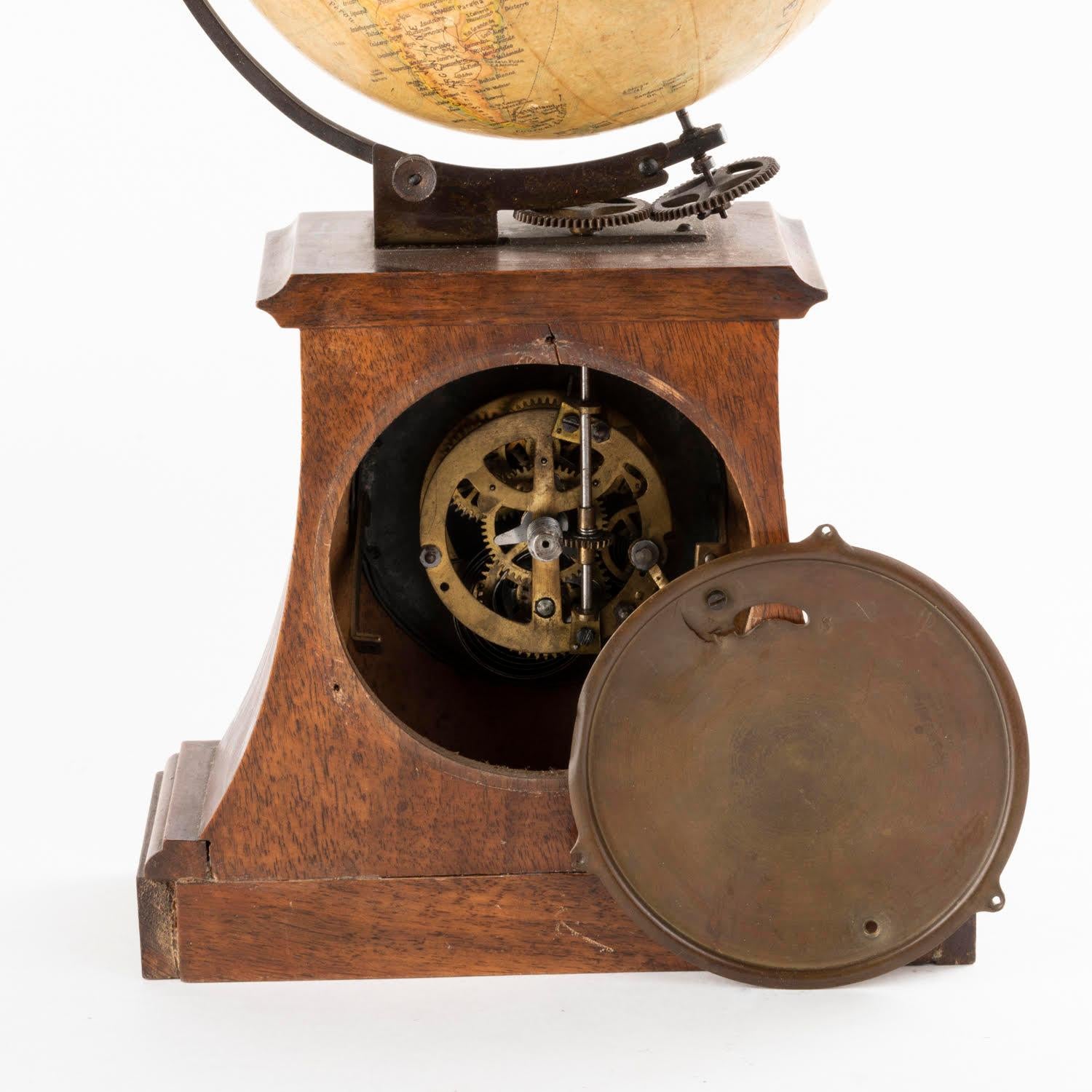 19th Century Clock Surmounted by a Globe, Napoleon III Period. For Sale 7