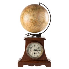 19th Century Clock Surmounted by a Globe, Napoleon III Period.