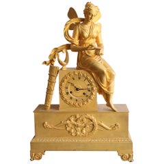19th Century Clock Woman with Pandora's Box