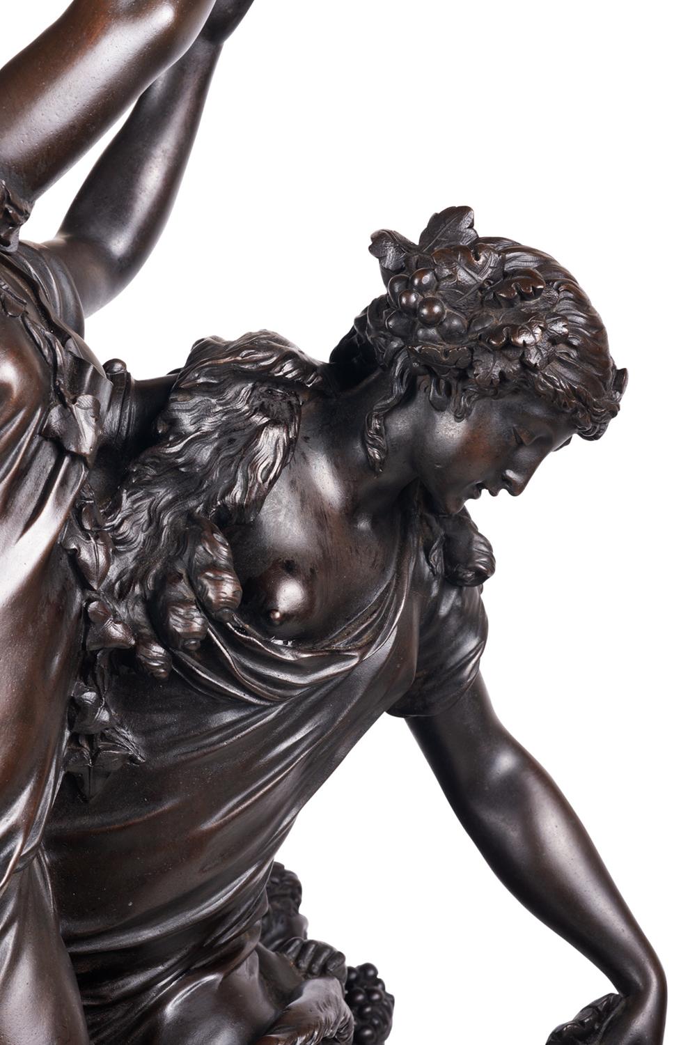 Rococo 19th Century Clodian Influenced Bronze of Dancing Girls