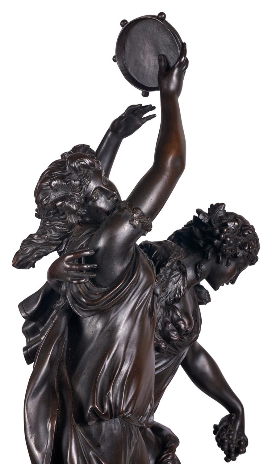 French 19th Century Clodian Influenced Bronze of Dancing Girls