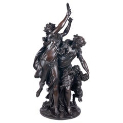 Antique 19th Century Clodian Influenced Bronze of Dancing Girls