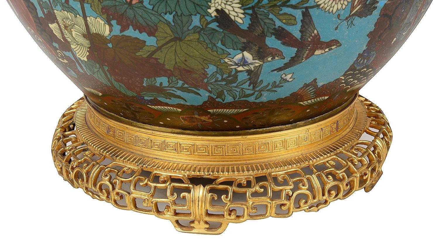 Jardinière du 19e siècle en émail cloisonné. en vente 1