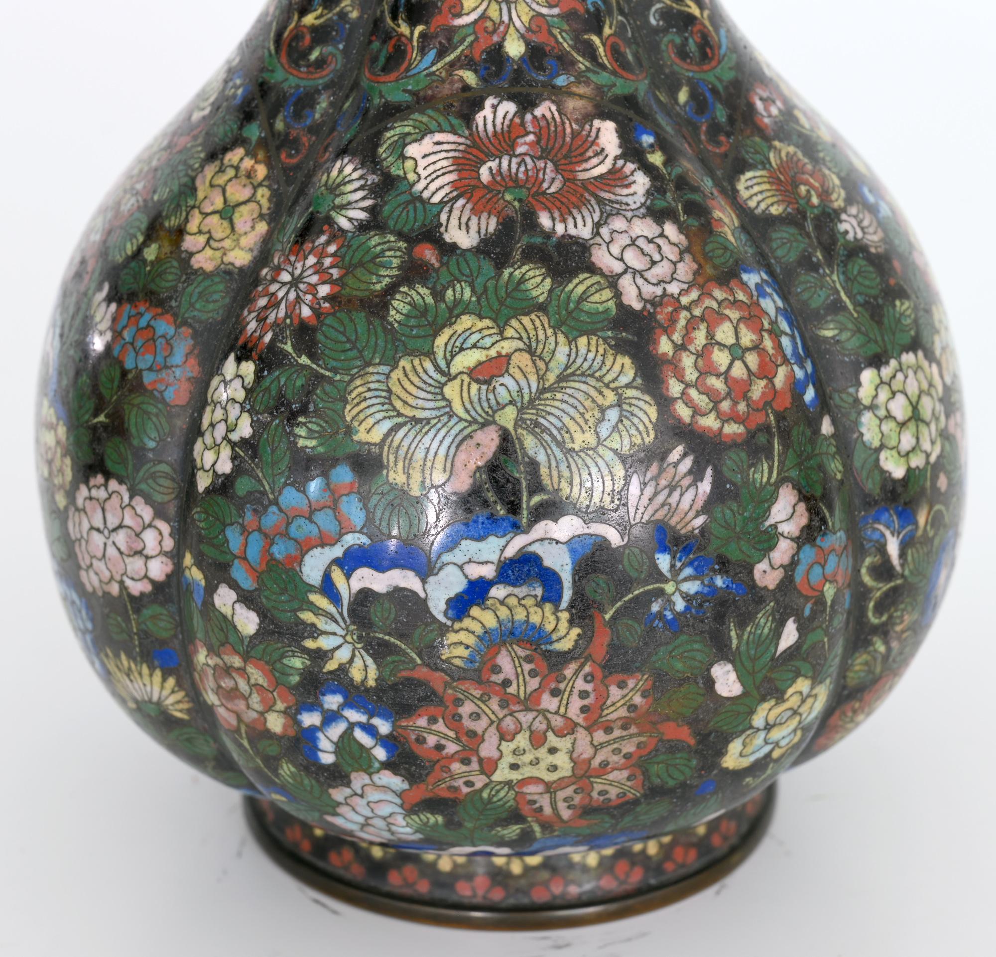 Chinese Early 19th Century Cloisonné Vase, China For Sale