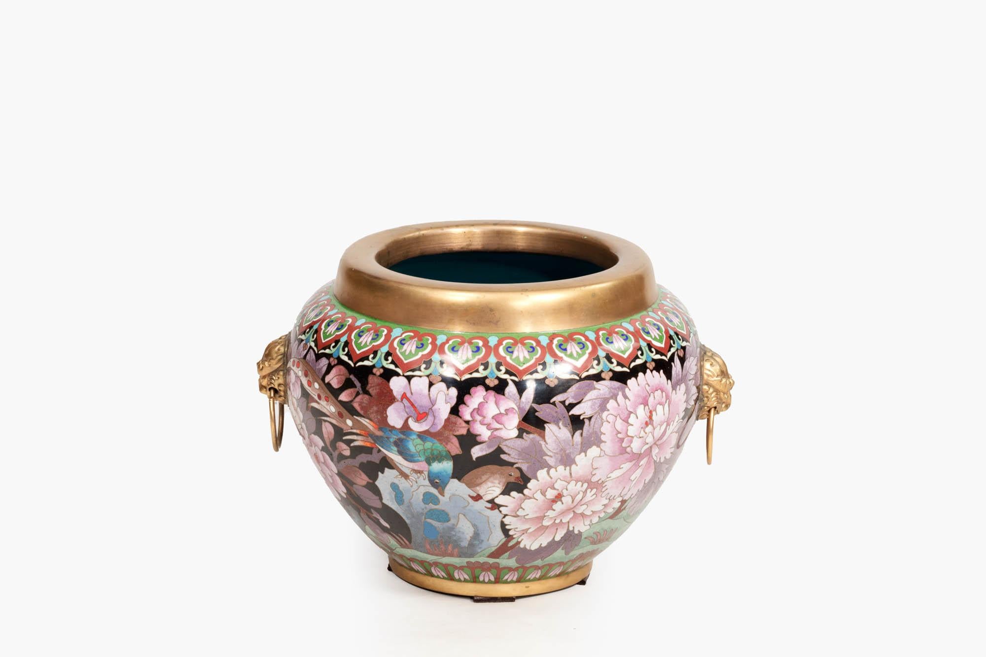 Exportation chinoise Vase cloisonné du XIXe siècle en vente