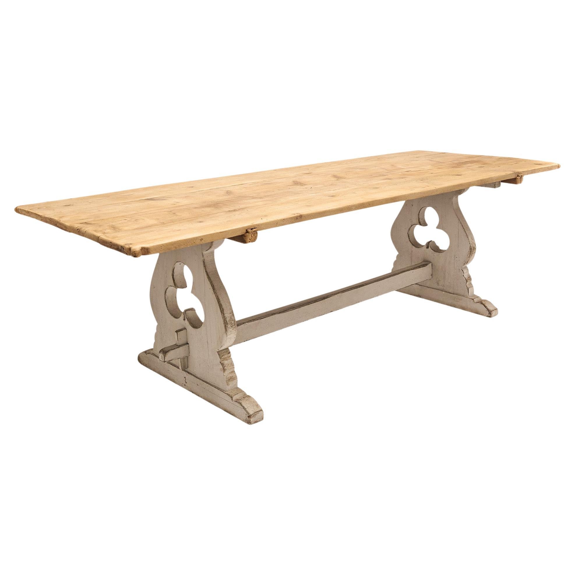 19th Century ‘Club’ Italian Farm Table For Sale