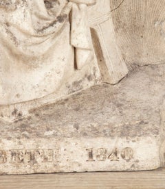 19th Century Coade Stone Fragment of a Seated Roman Man