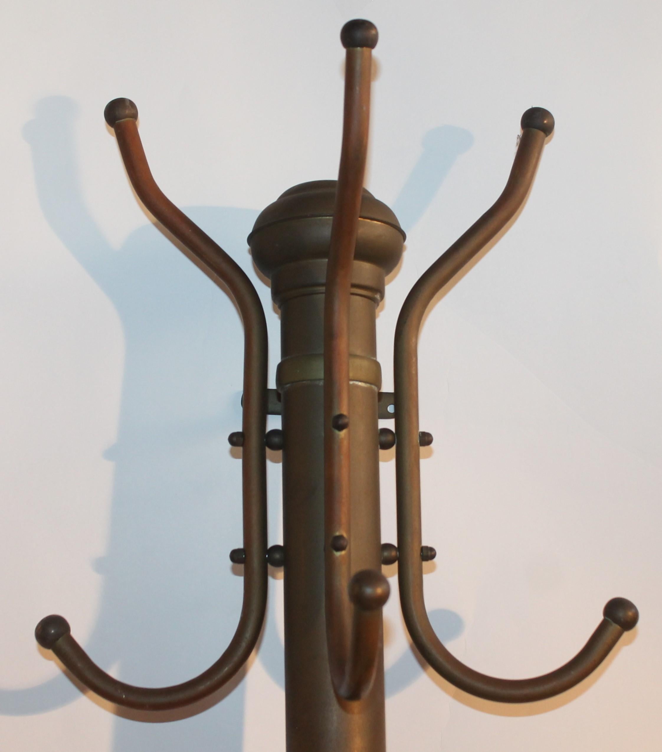 wall mounted brass coat rack