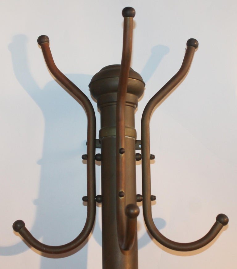 19th Century Coat and Hat Rack in Brass or Wall Mount at 1stDibs
