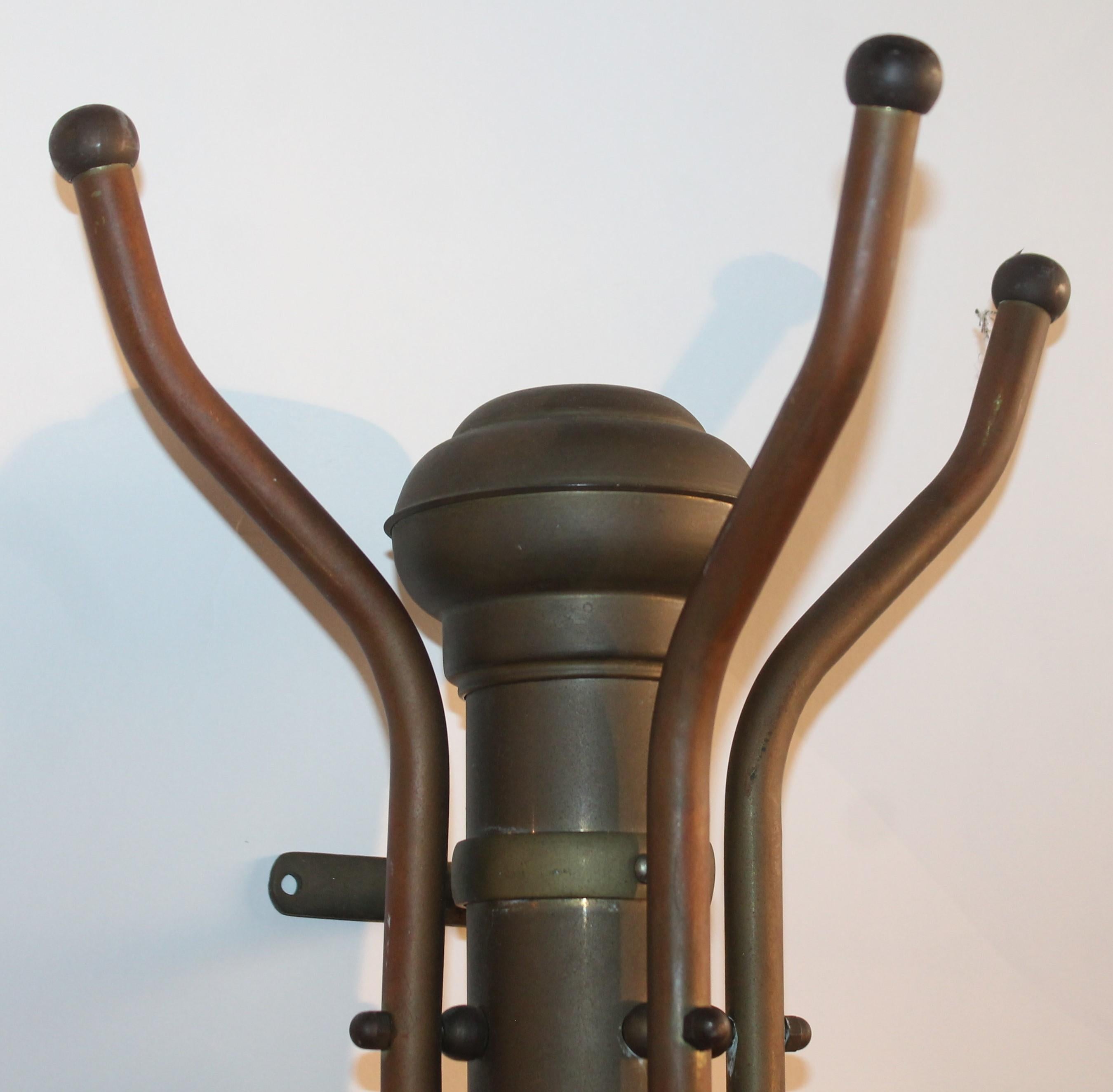 wall mounted brass coat rack
