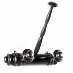 19th Century Coat Hat Stand in Ebonized Walnut Wax Polished
