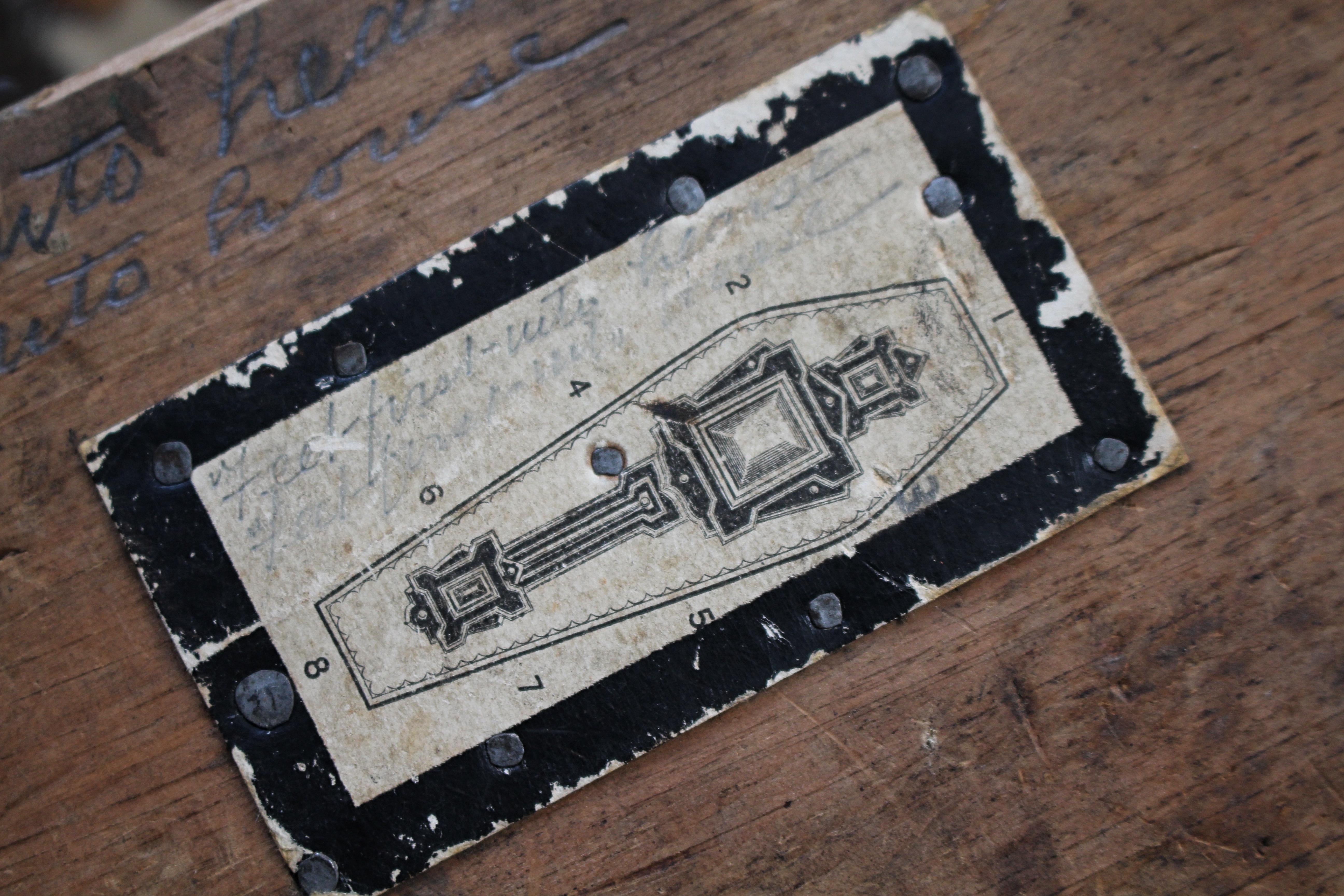 Pino Bara del 19° secolo - Tavola di dimensionamento dei becchini Curio Macabro in vendita