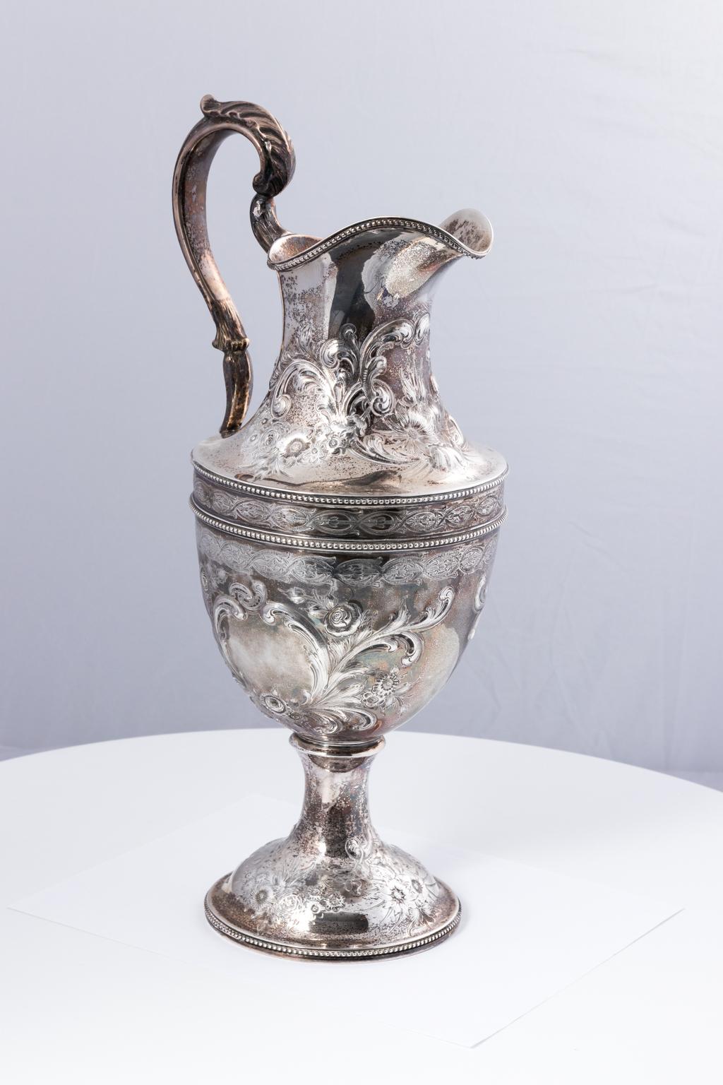 19th Century Coin Silver Pitcher 5
